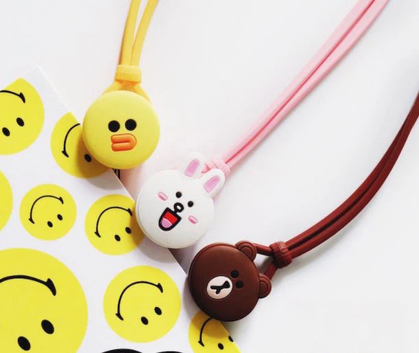 Cute 3D Cartoon Silicone Lanyard For Phone Case