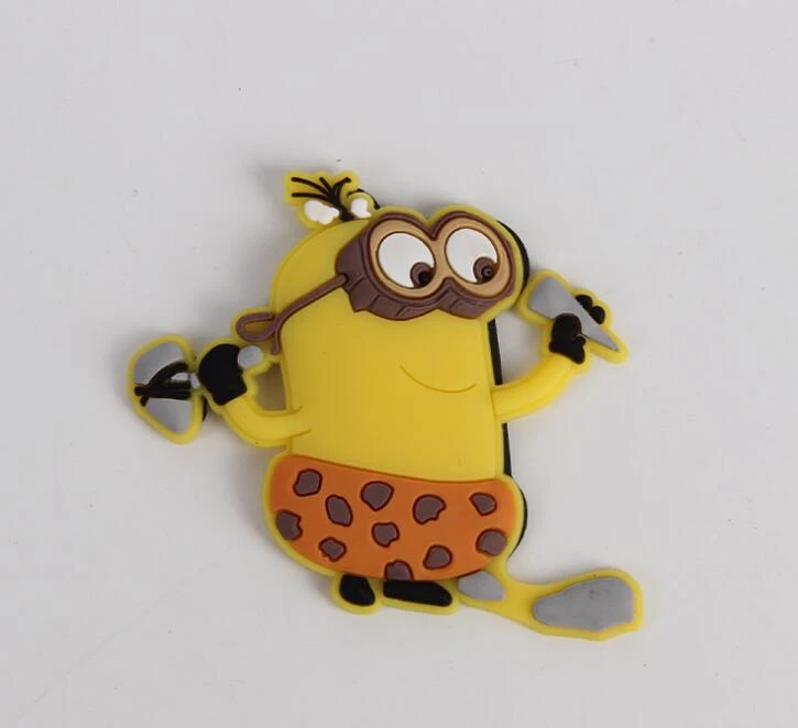 Mini Minions 3D Soft Pvc gummi kjøleskapsmagnet