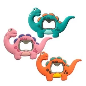 Magnetisk myk PVC -gummi Dinosaurflaskeåpner