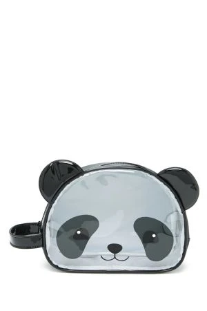 gjennomsiktig PVC panda trykt makeup reise gavepose