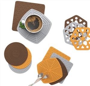 Dobbeltsidig silikon varmeisolering Bordpute Cup Coaster drikkematte