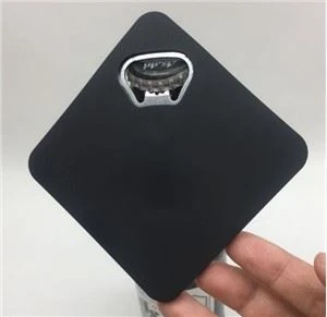firkantet anti-slip silikon flaskeåpner PVC øl flaskeåpner